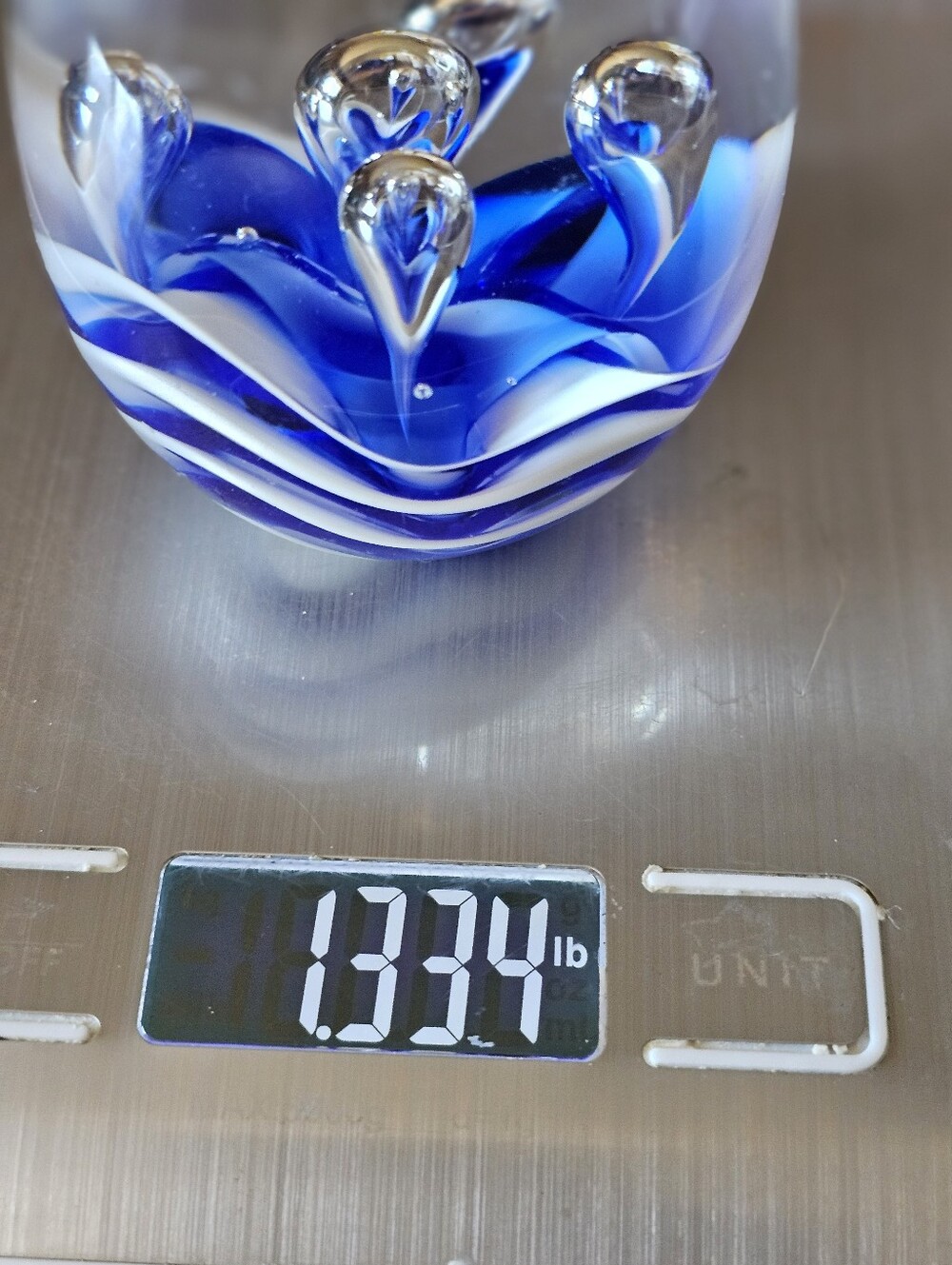 Handblown Glass Egg Paperweight